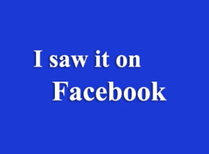 saw it on Facebook